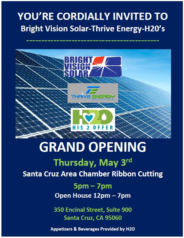 Ribbon Cutting Bright Vision Solar Solutions H2O Thrive Energy